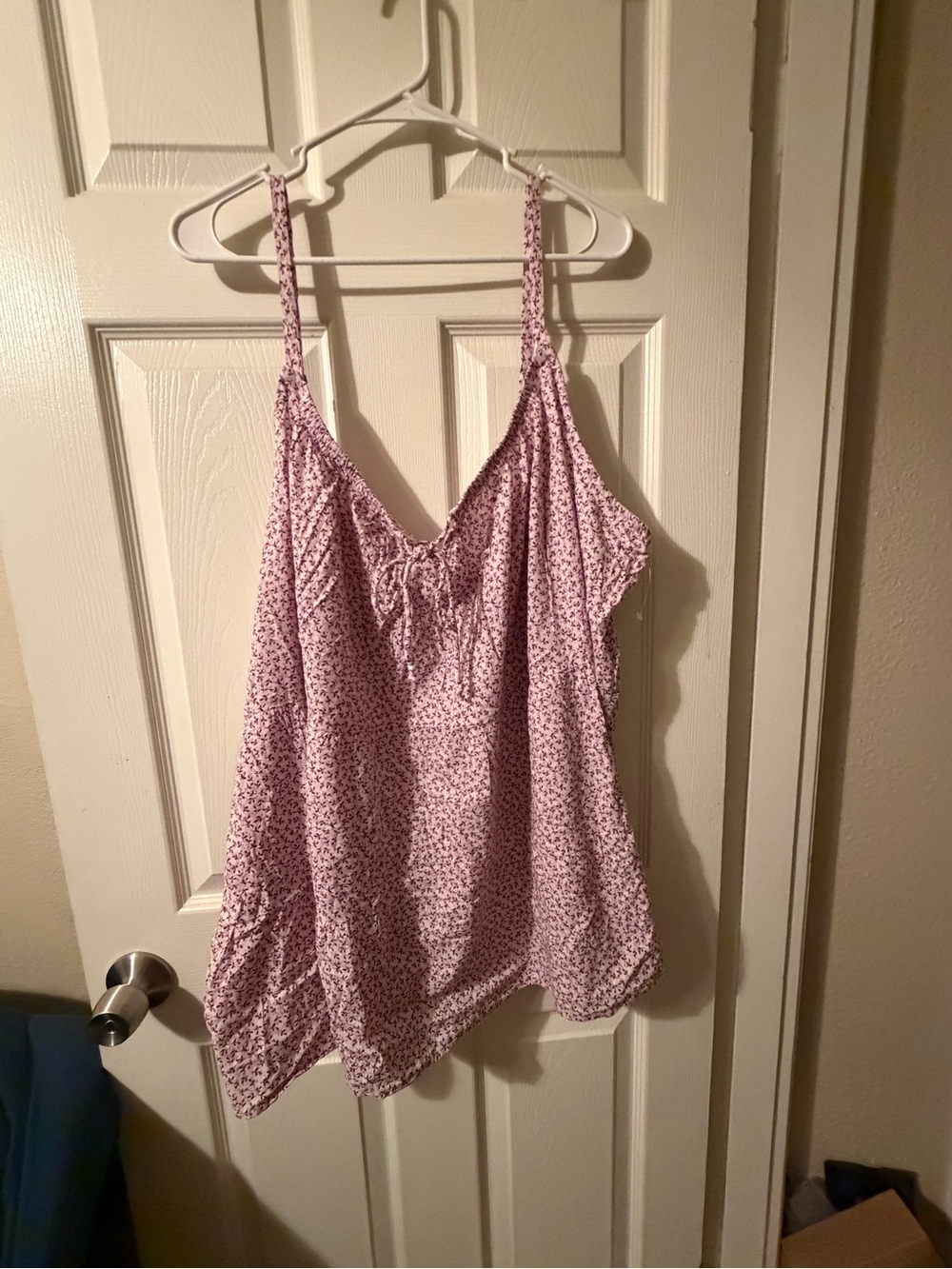 Old Navy Lavender Floral Print Spaghetti Strap Tank Top